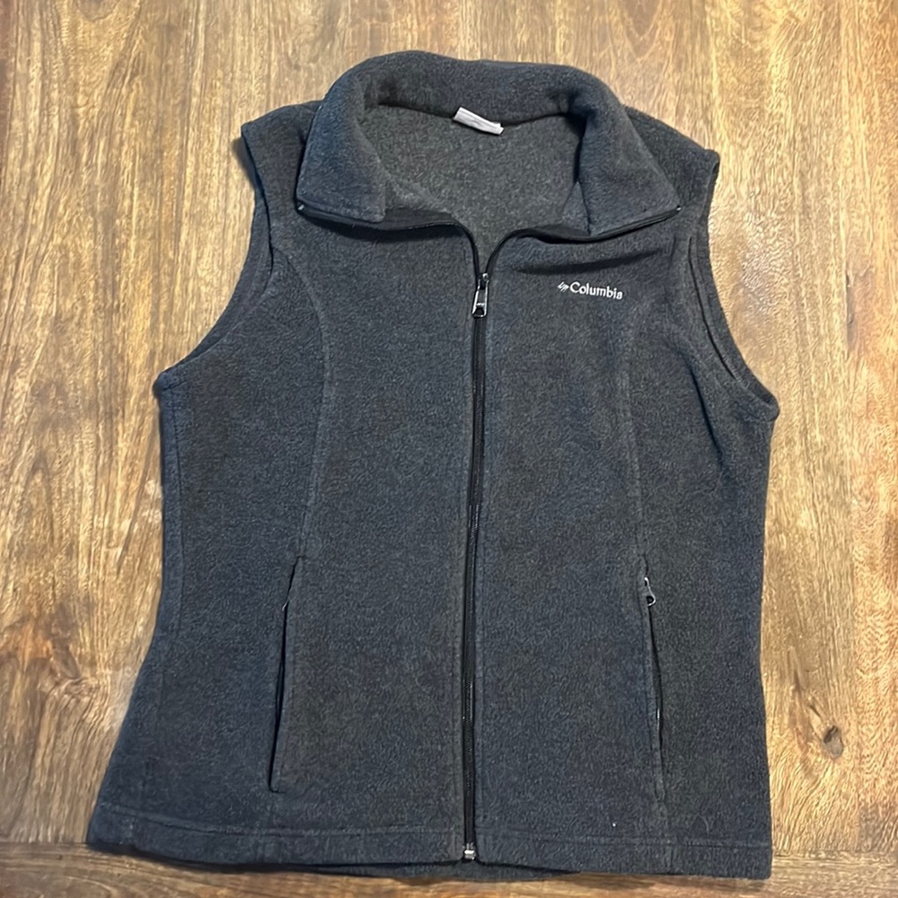 COLUMBIA Grey Gray fleece vest